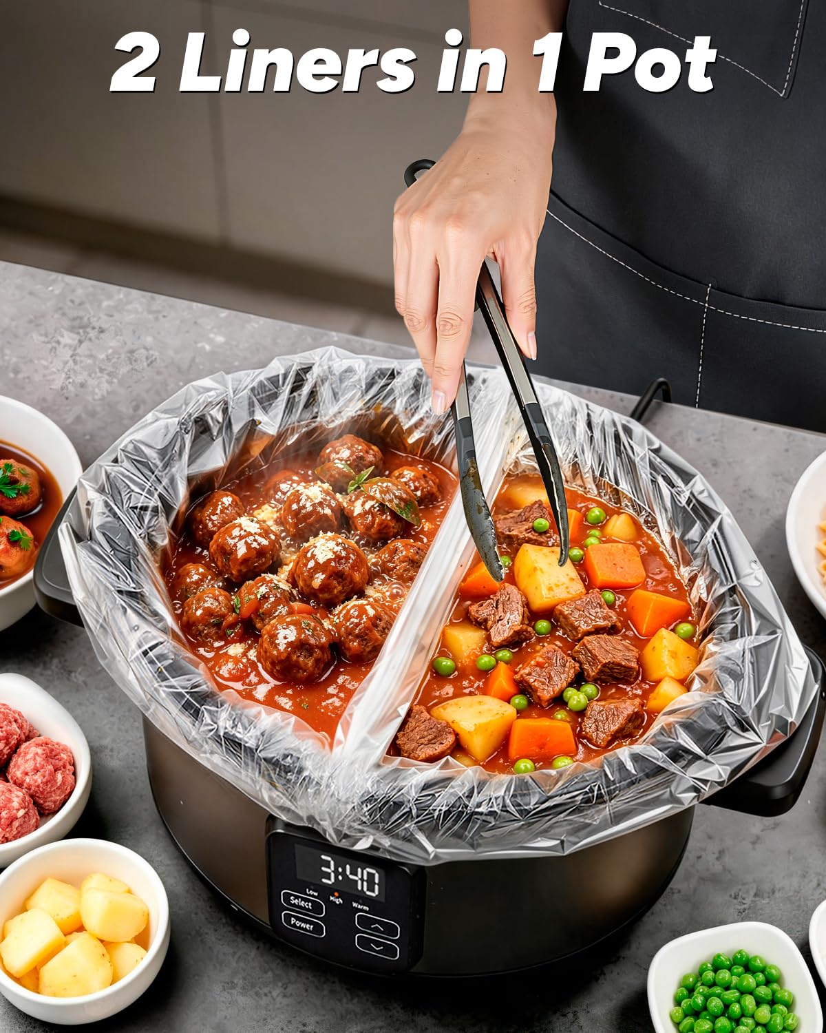 SMARTAKE Slow Cooker Liners kitchen use image