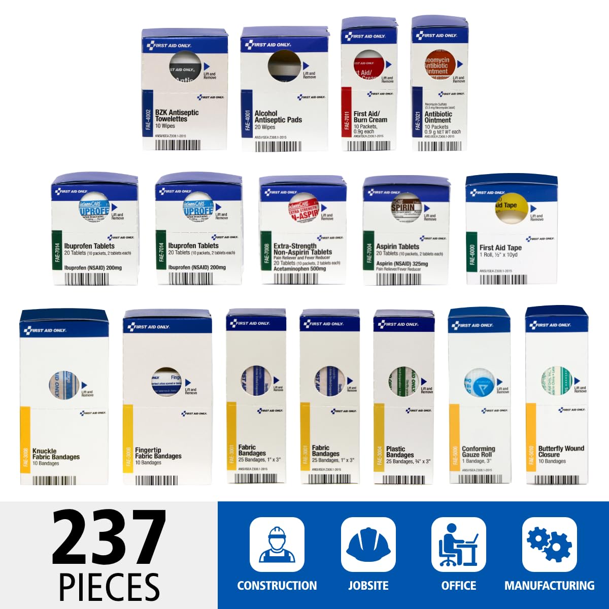 SmartCompliance 50-Person refill with 237 pieces contents