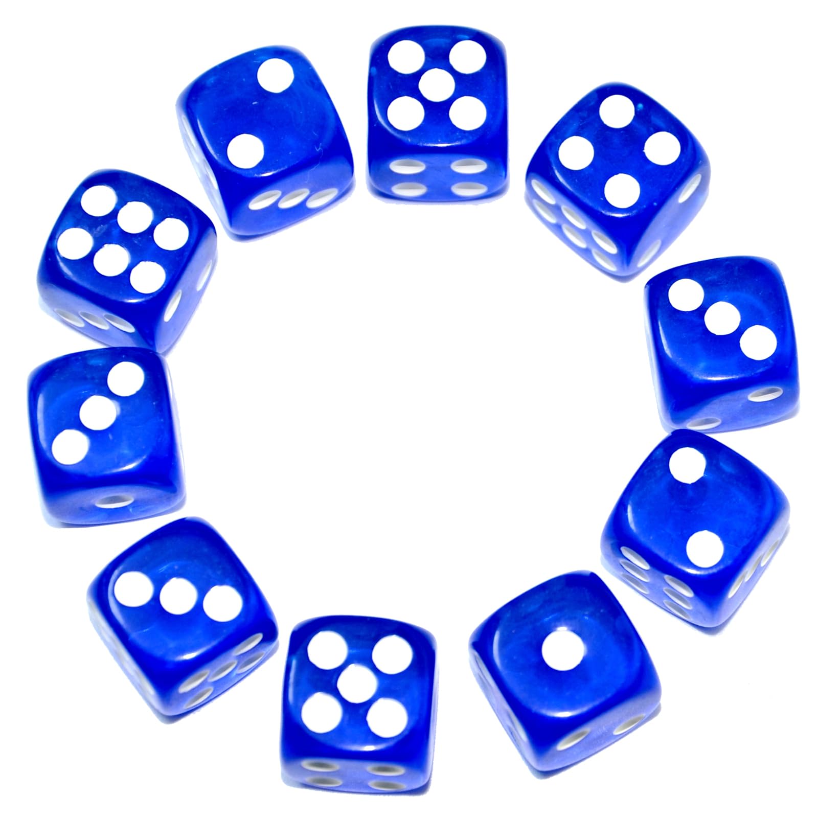 Blue translucent 16mm D6 dice by SmartDealsPro