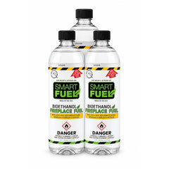 SmartFuel bioethanol fuel bottle 1 L pack of 3