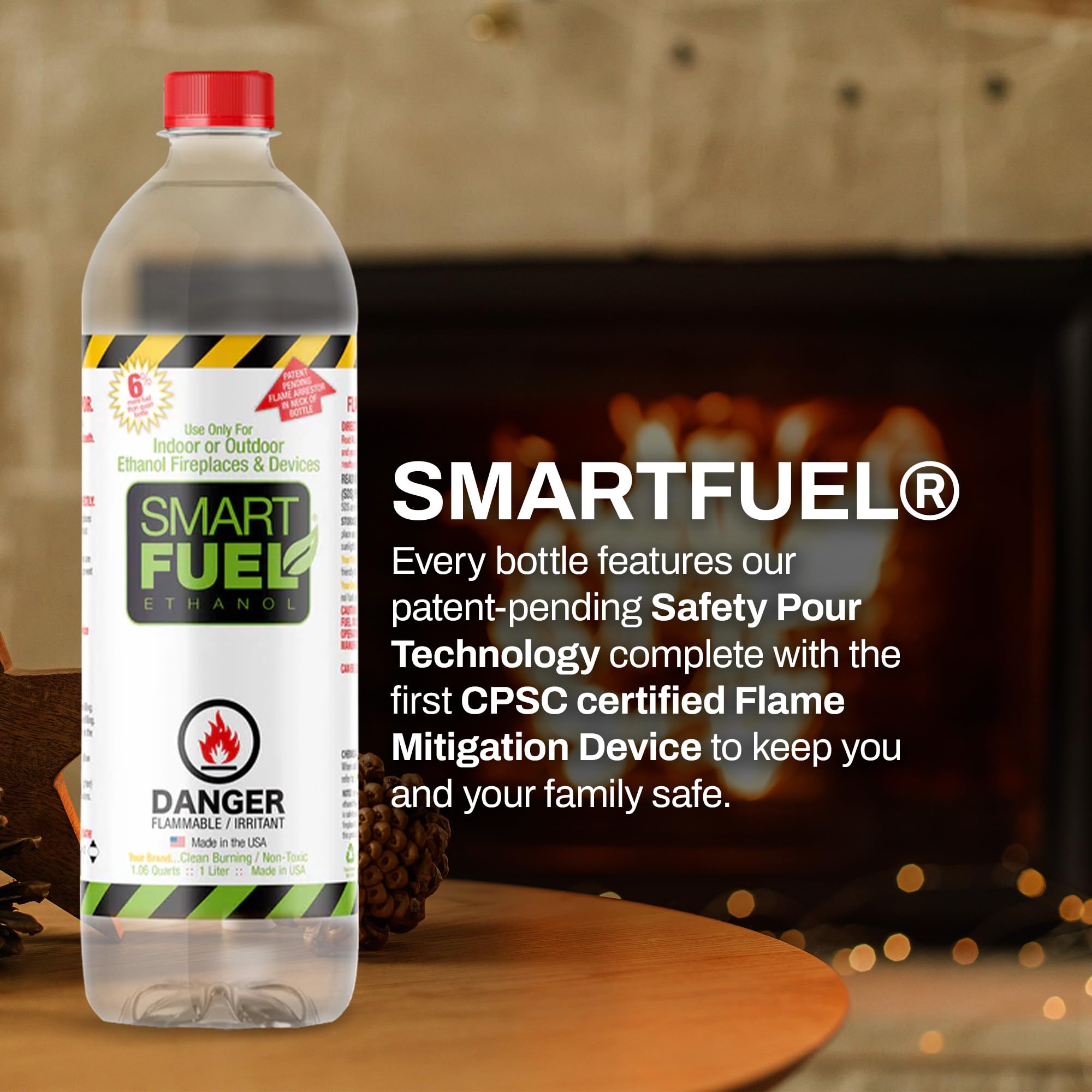 SmartFuel denatured alcohol for fire pits and burners