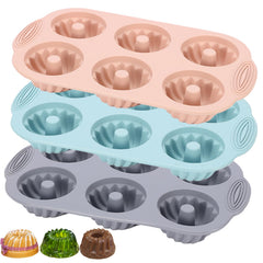 SmartKitch Jello Molds three piece pink blue gray color trio