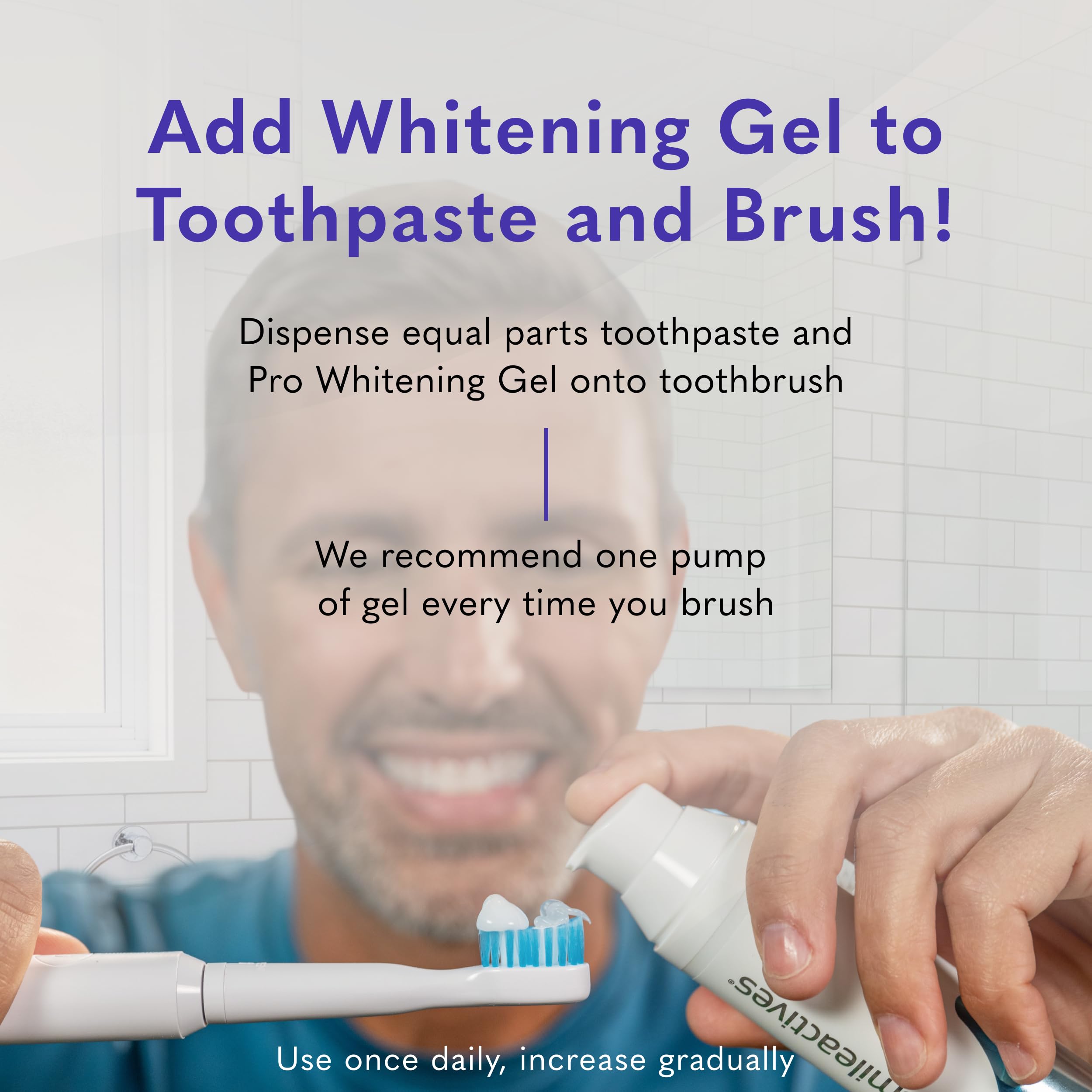 Polyclean technology whitening foam reaching grooves and crevices
