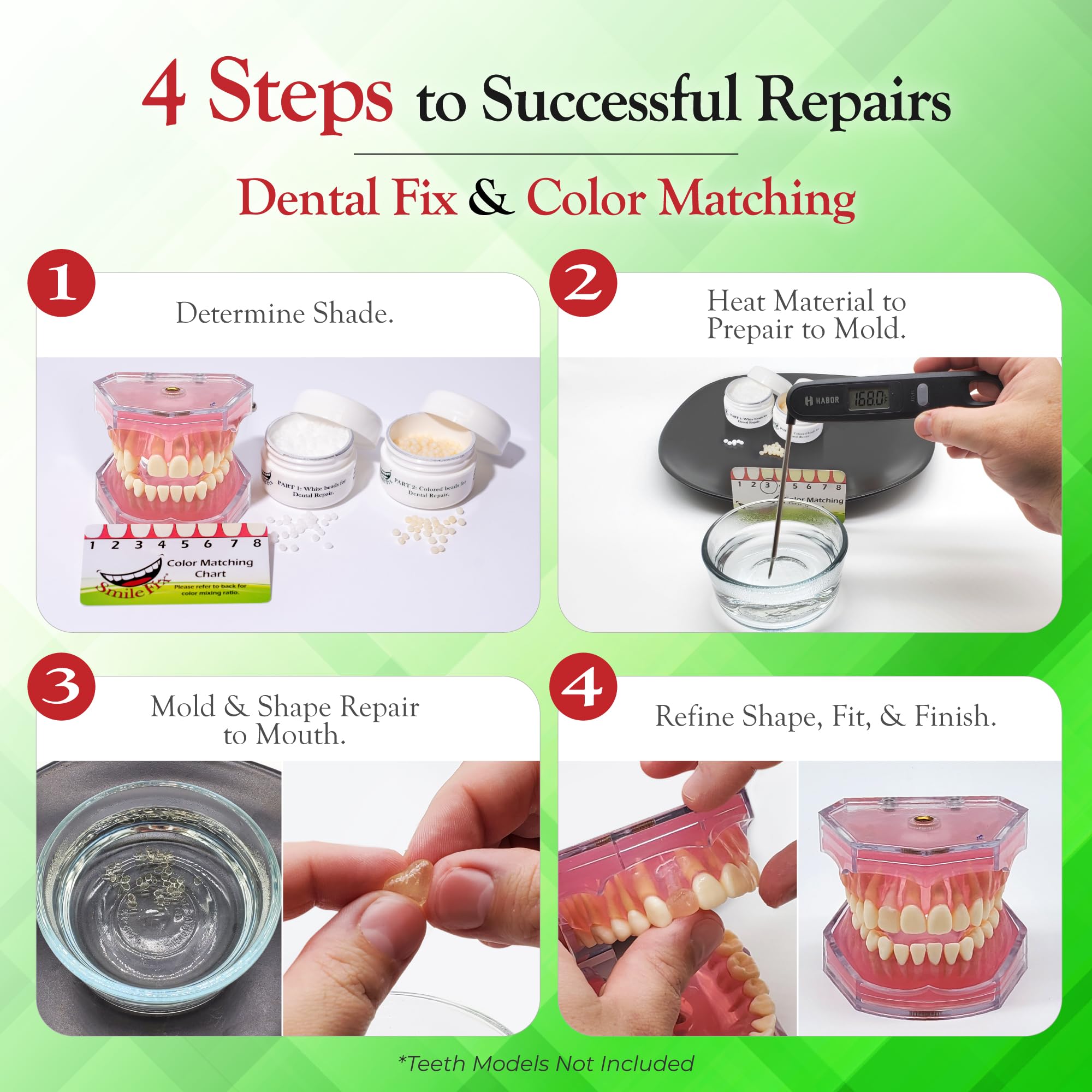 SmileFix kit for broken tooth repair demonstration