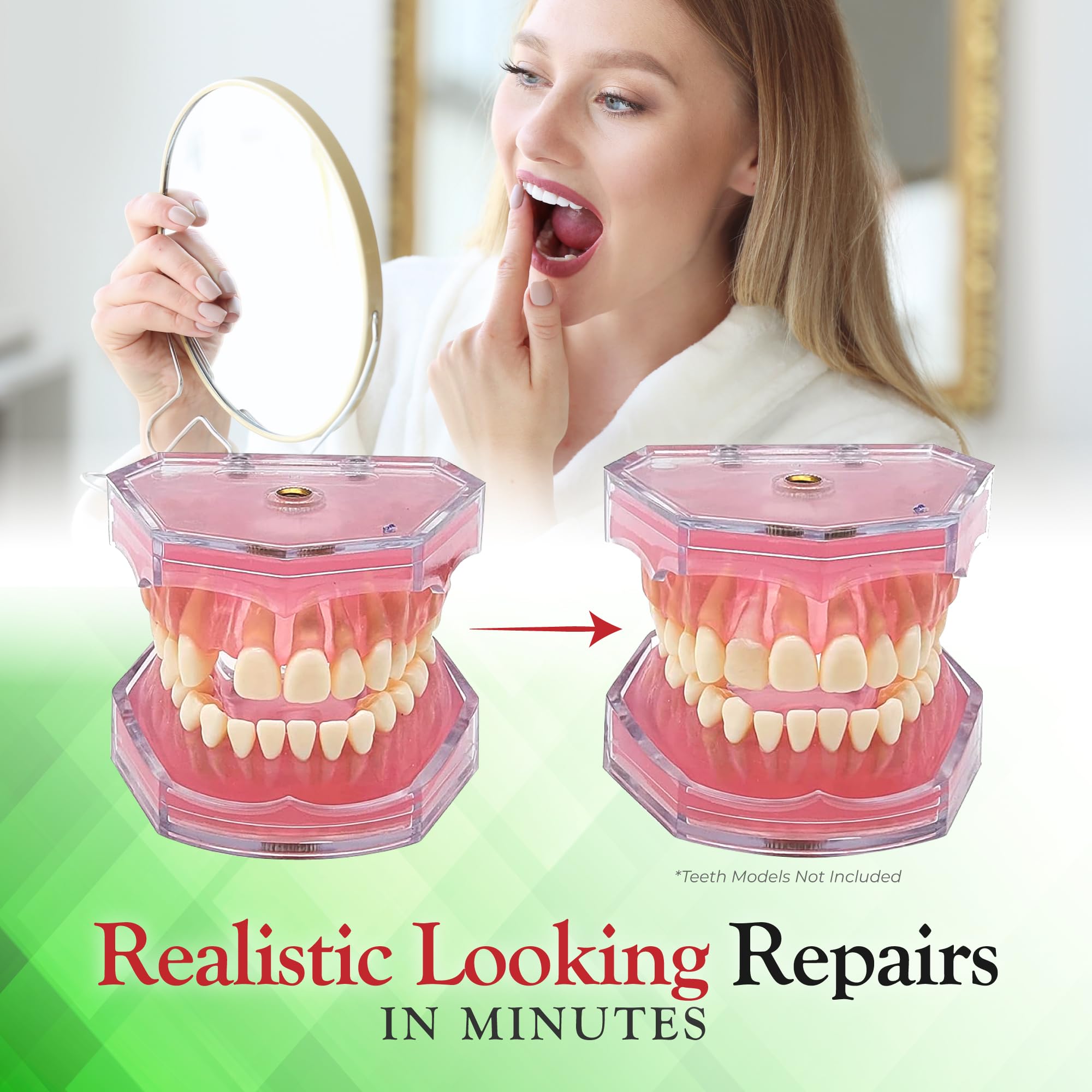 SmileFix kit for missing tooth restoration at home
