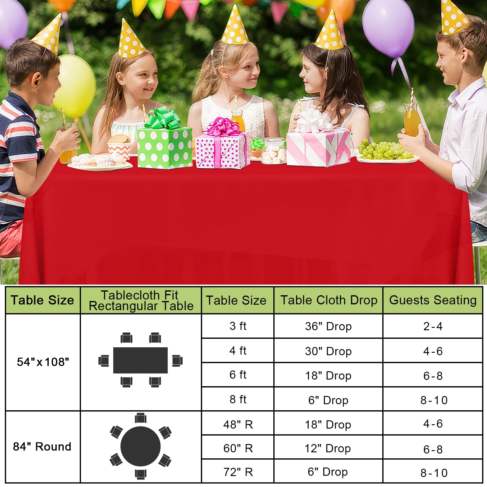 Decorative round table cover suitable for party use
