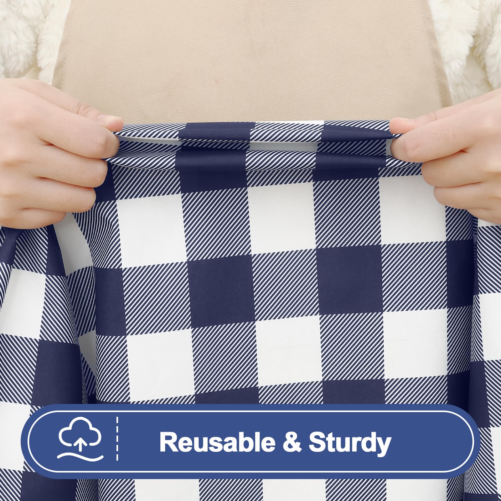 Buffalo plaid pattern on Smiry tablecloth