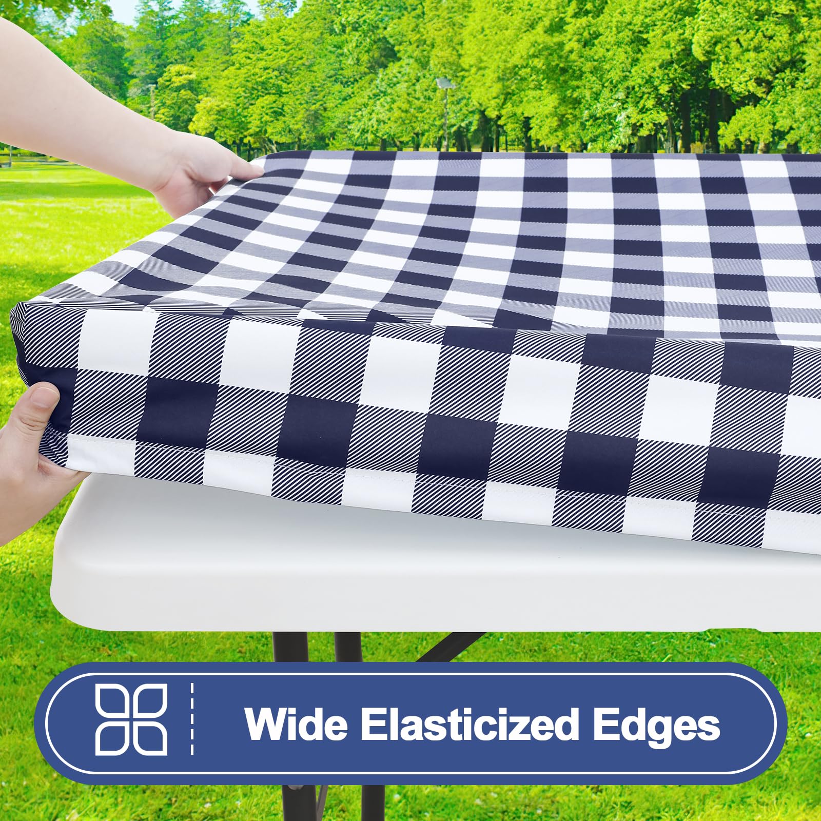 Smiry 6 pack buffalo plaid tablecloth packaging