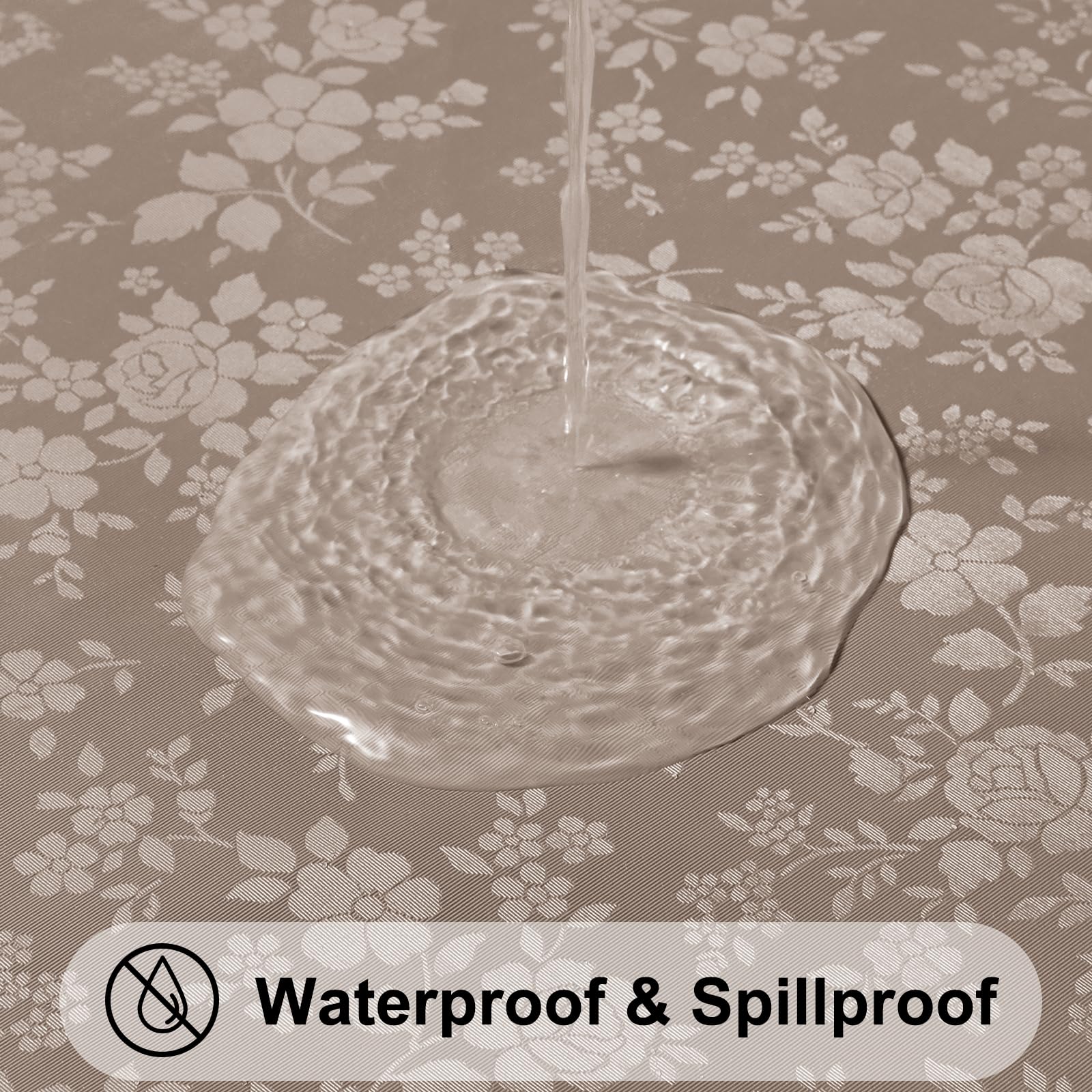 Smiry embossed floral design tablecloth 30x60