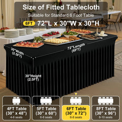 Smiry Tablecloth black 6ft elastic fit product image