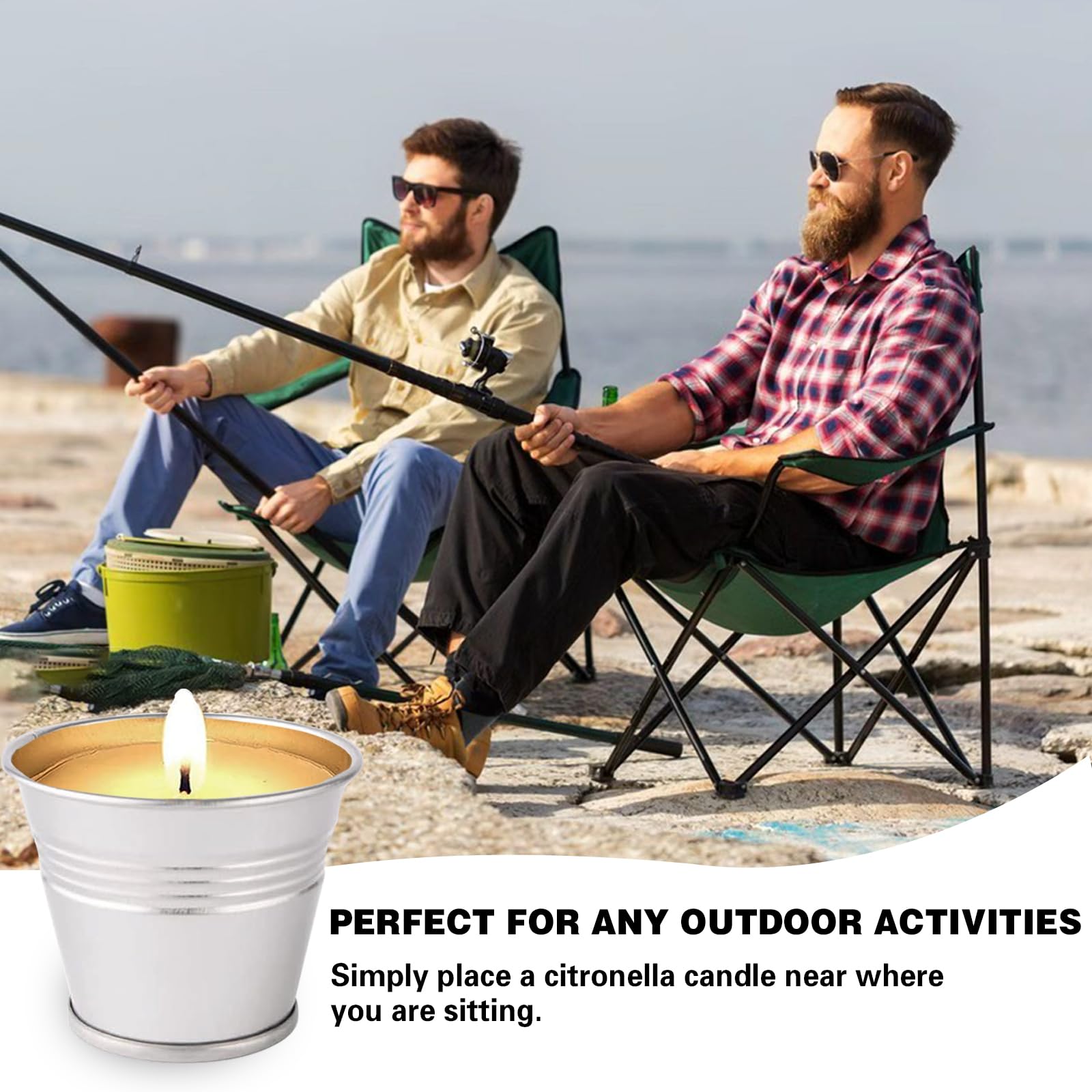 Natural soy wax citronella candles 2oz buckets