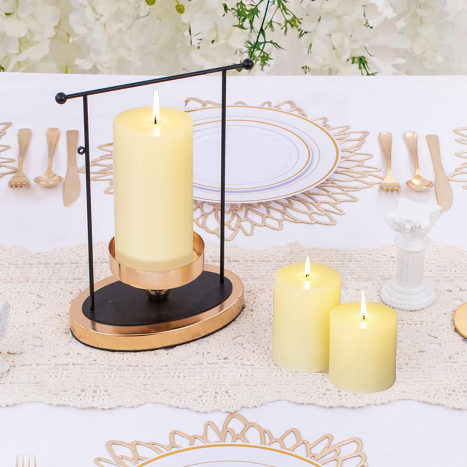 30 hour burn time pillar candles for weddings and home decor