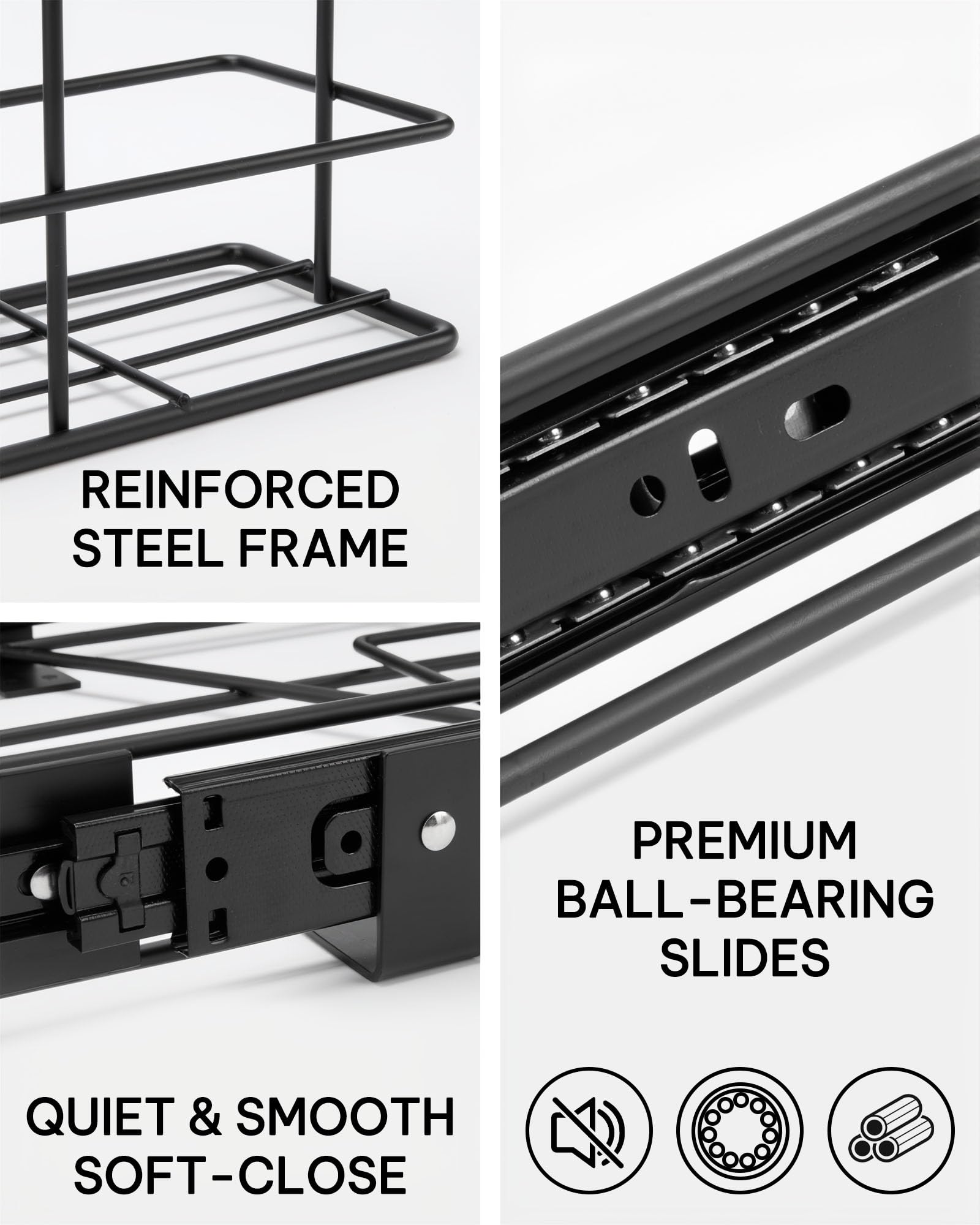 Hidden waste solution in kitchen cabinet