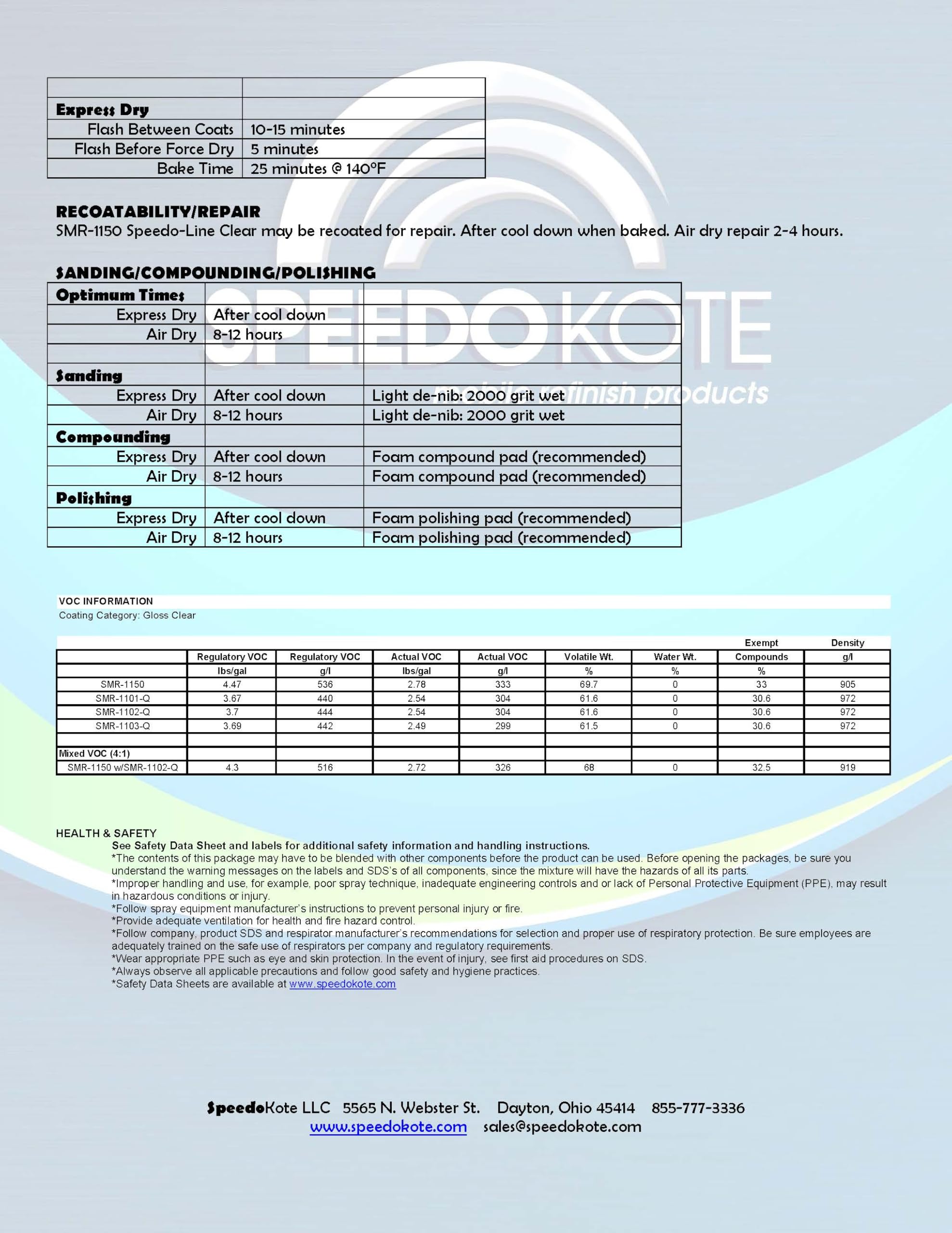 SMR-1150 UV resistant clearcoat image