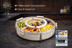 Snackle box organizer portable serving tray