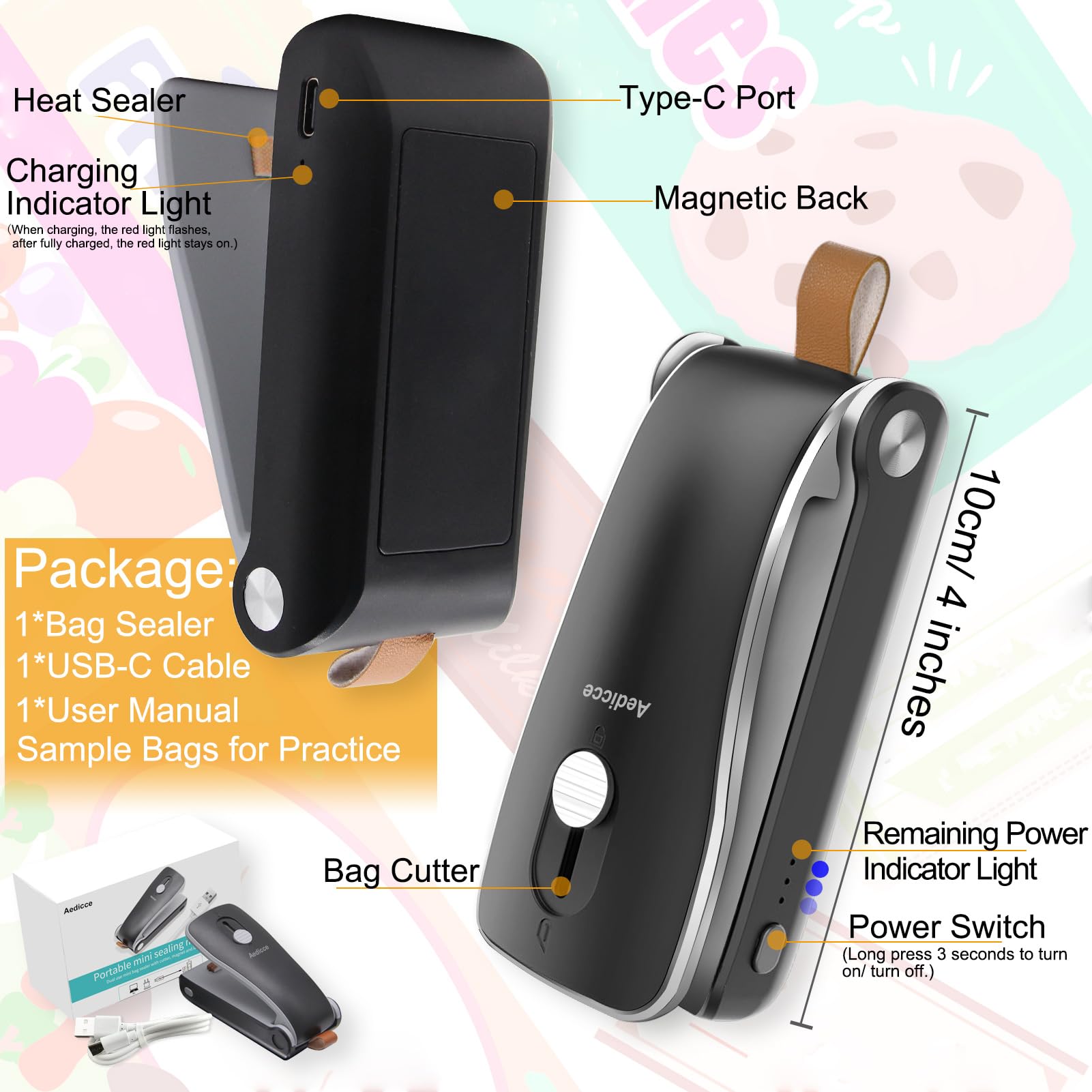Compatible with coated aluminum foil and PP-PE-PVC bags