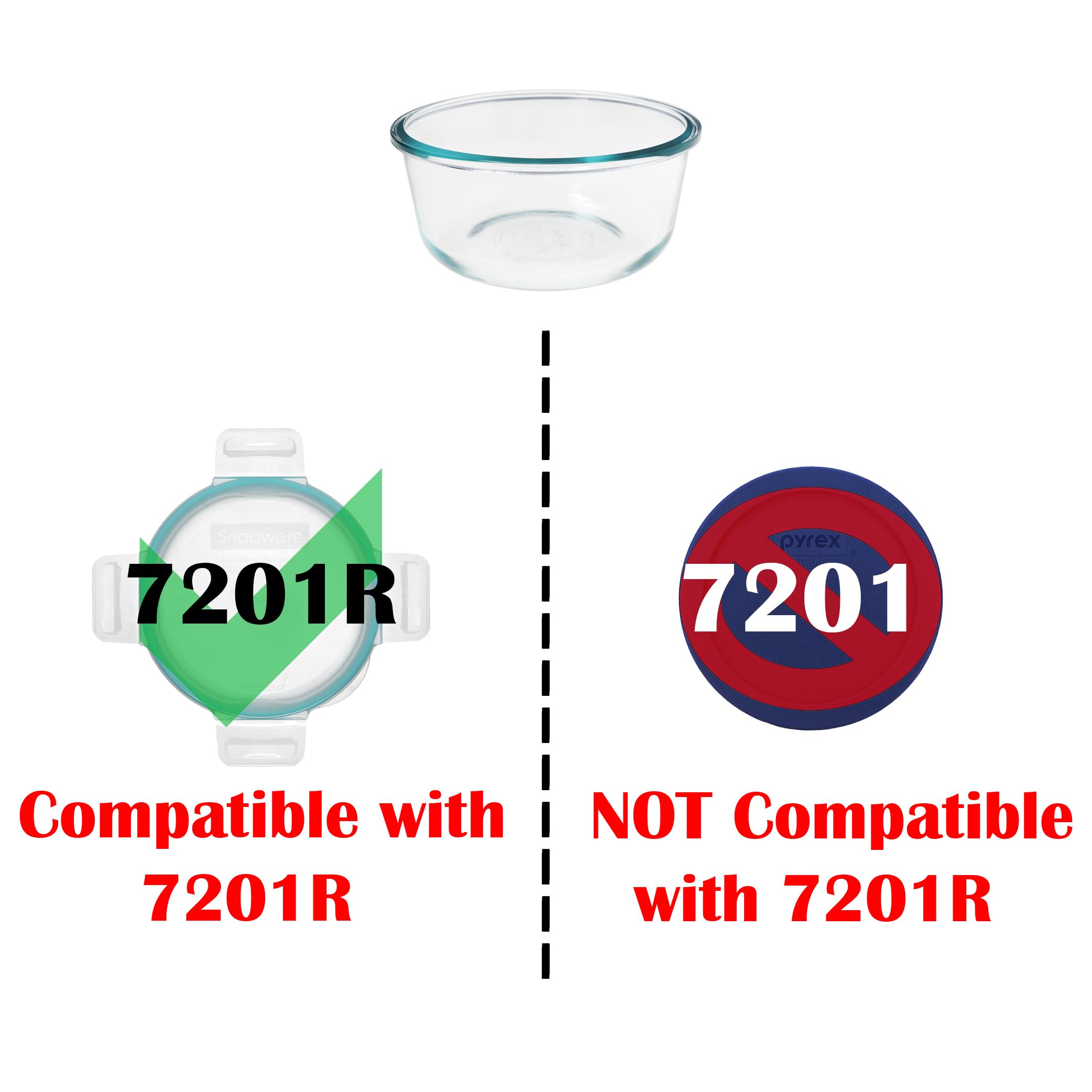 7201R-PC lid compatibility with Snapware glass bowl
