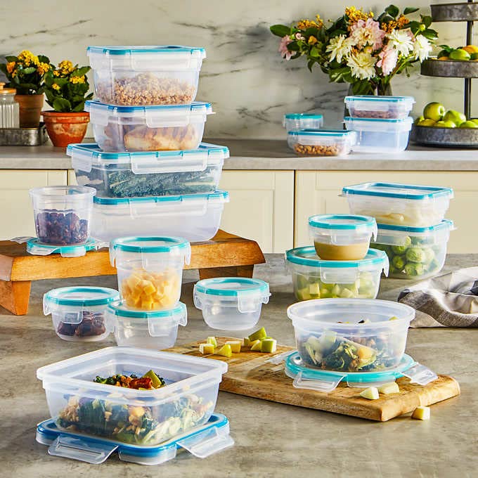 Small medium and large Snapware storage dishes