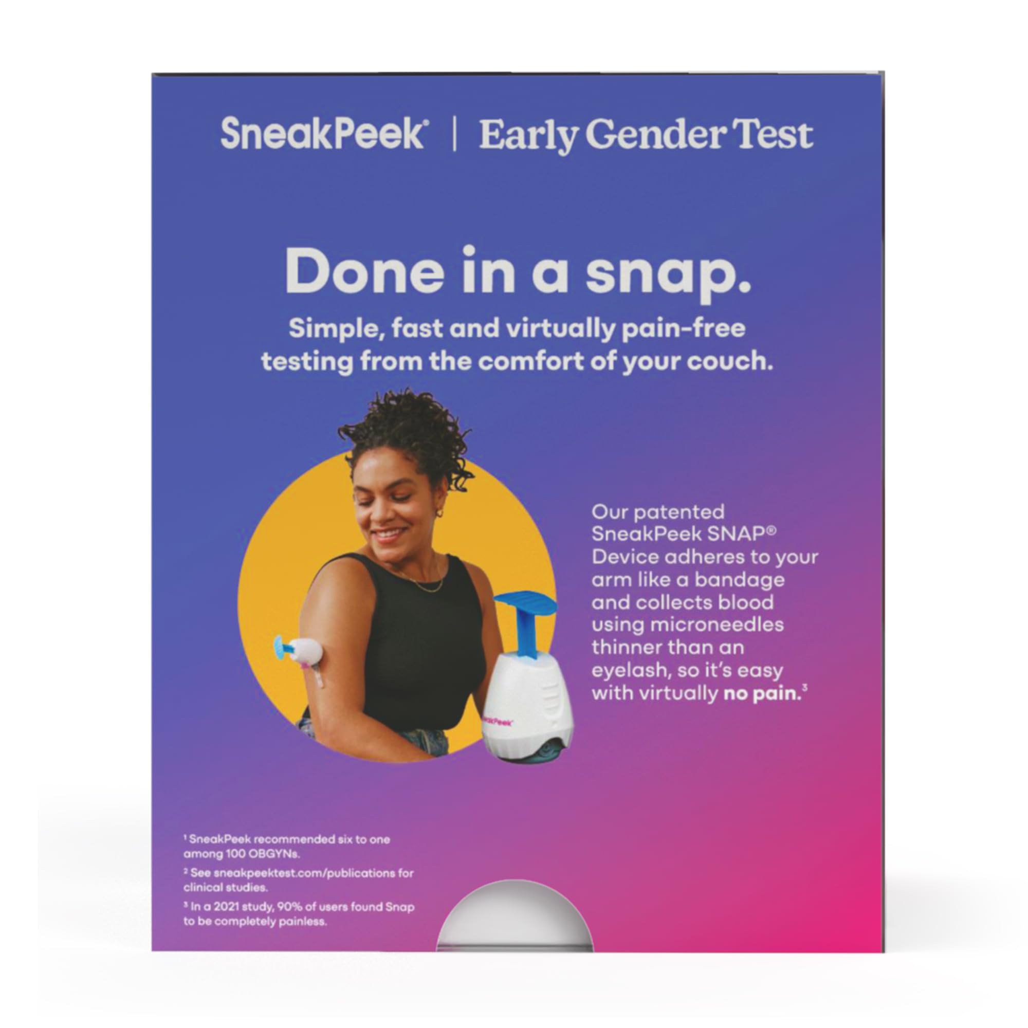 SneakPeek 1 at-home test kit product packaging