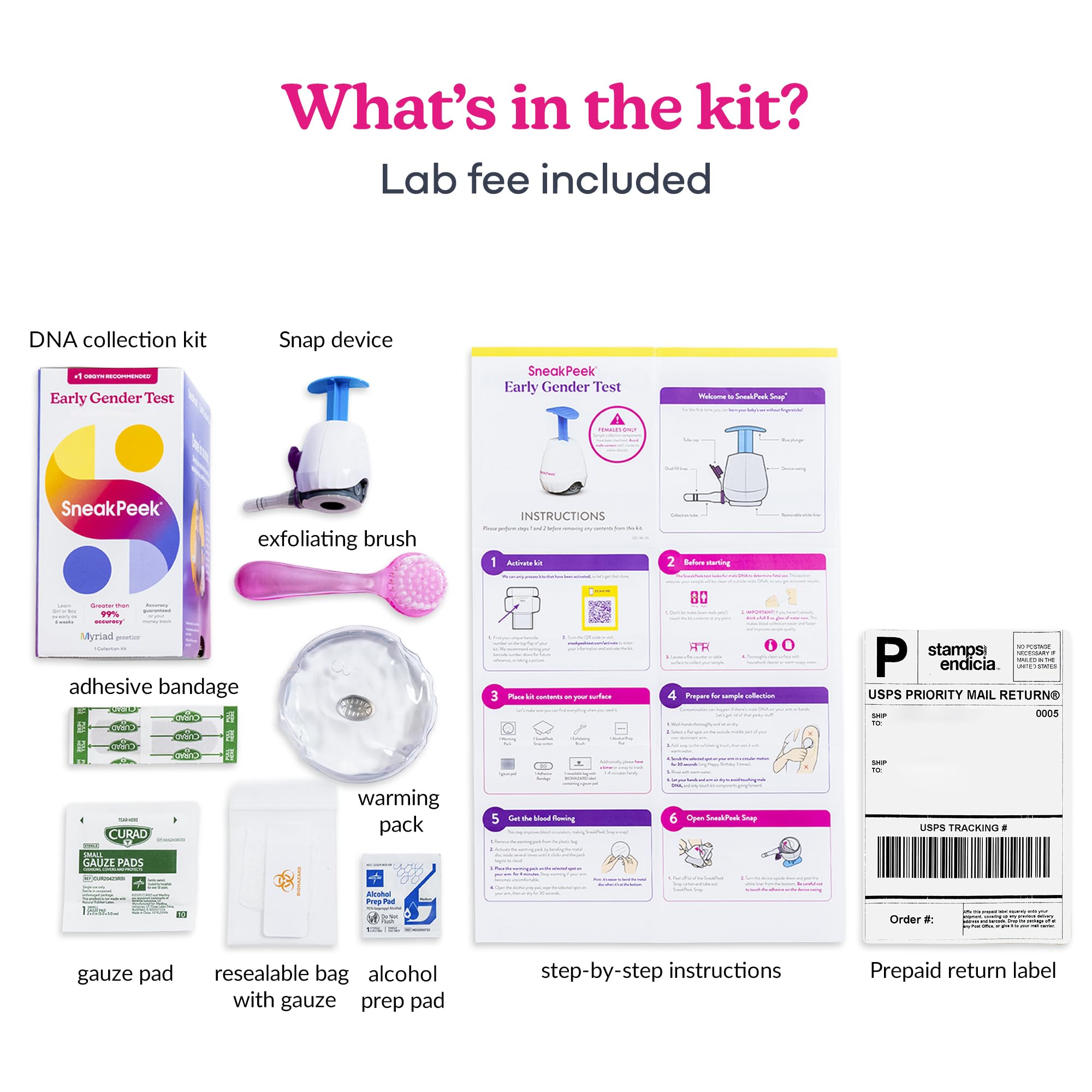 SneakPeek at-home test kit box side view