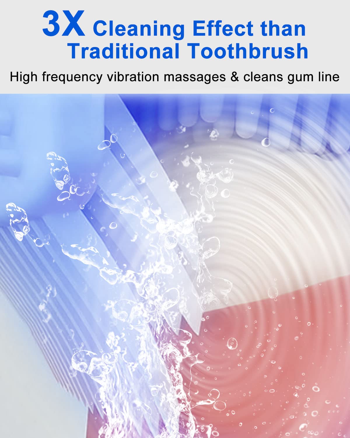 IPX7 waterproof Snefe toothbrush with charging dock