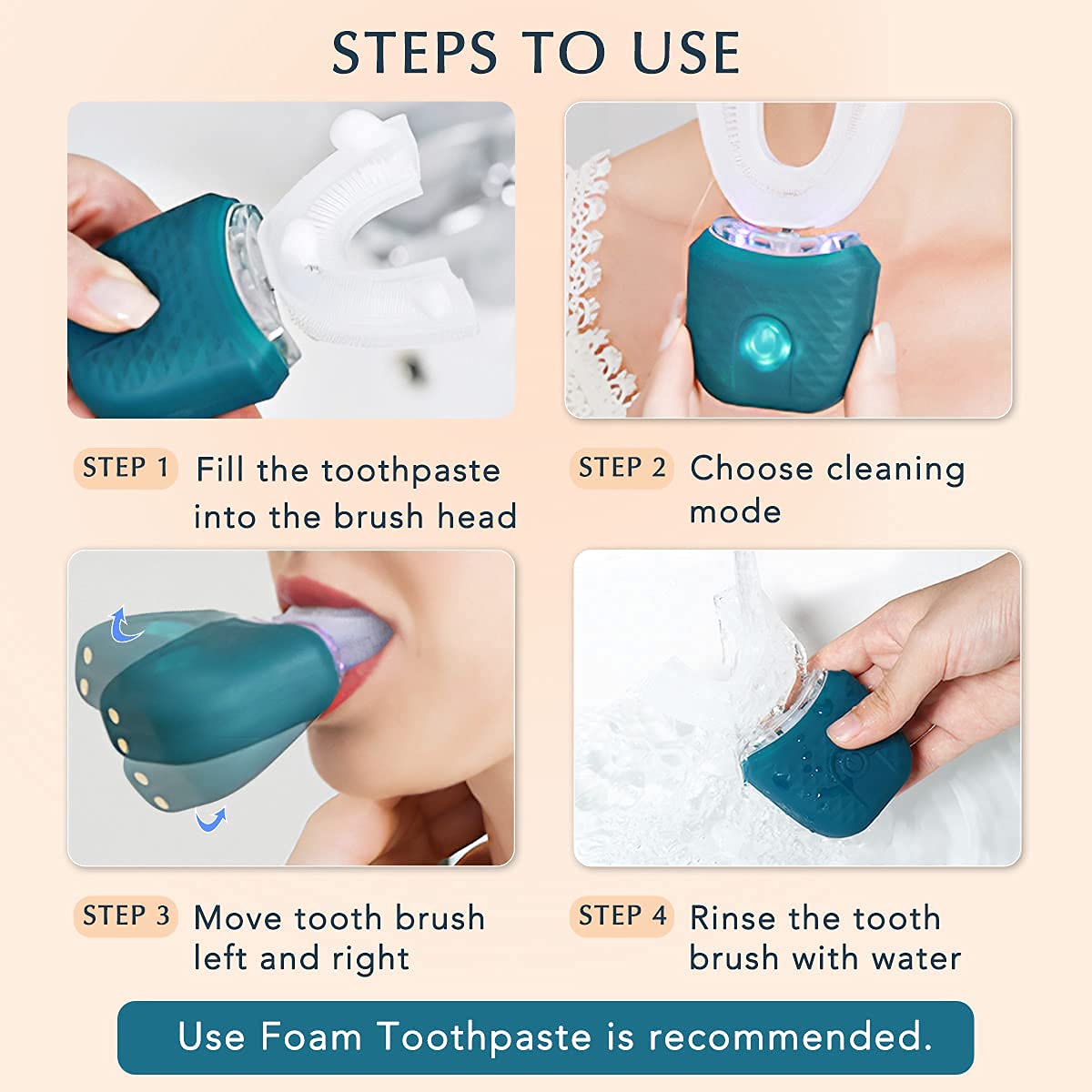 Travel-ready Snefe toothbrush with waterproof design and dock