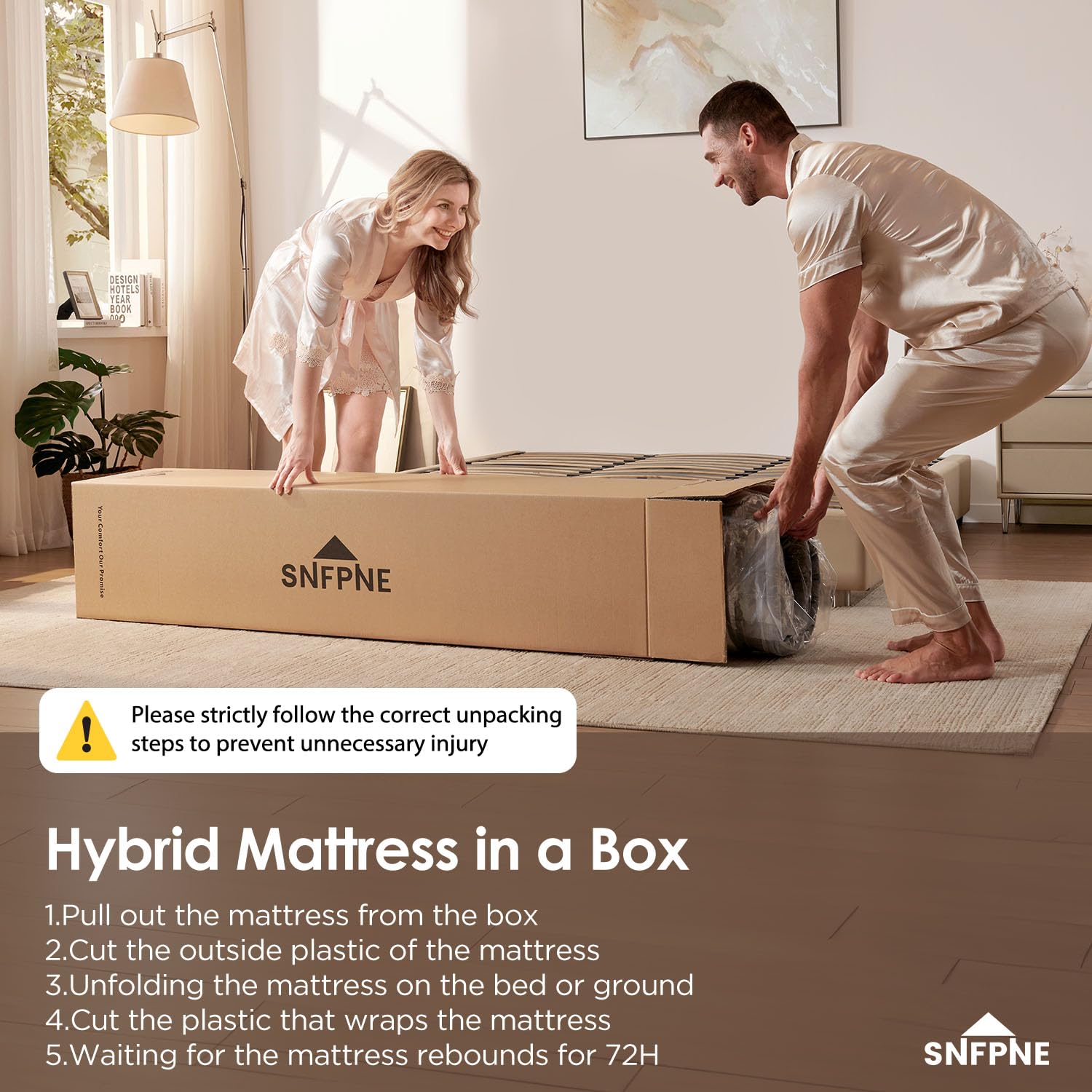snfpne cotton-knit cover breathable padding queen mattress