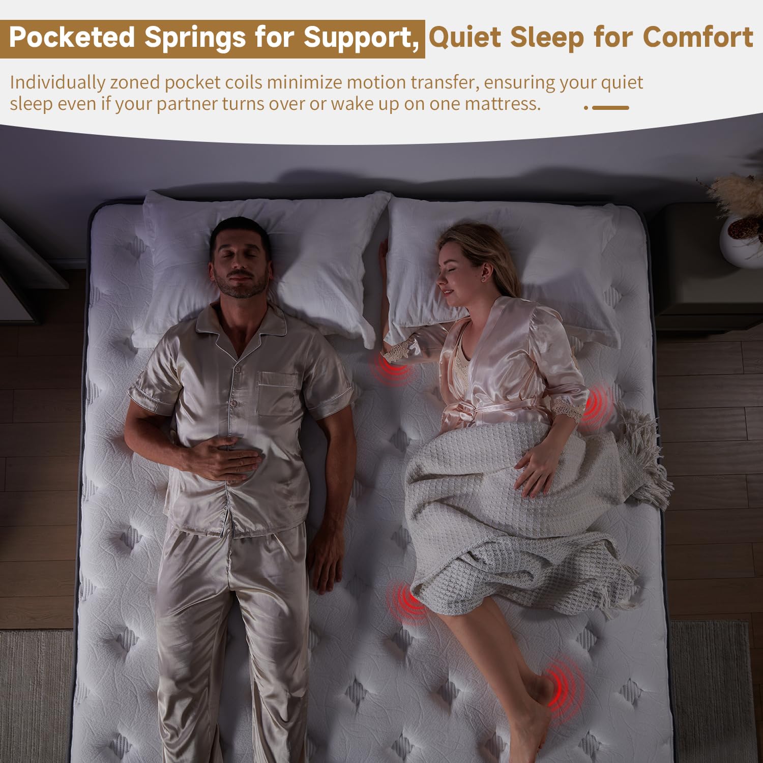 SNFPNE 12 inch medium firm hybrid mattress packaging
