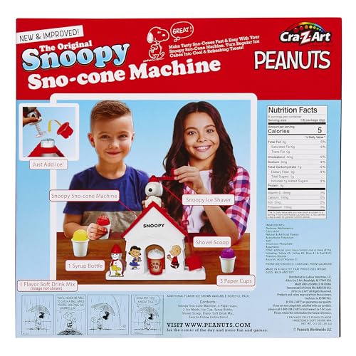 Three paper cups included with Snoopy SNO-Cone Machine
