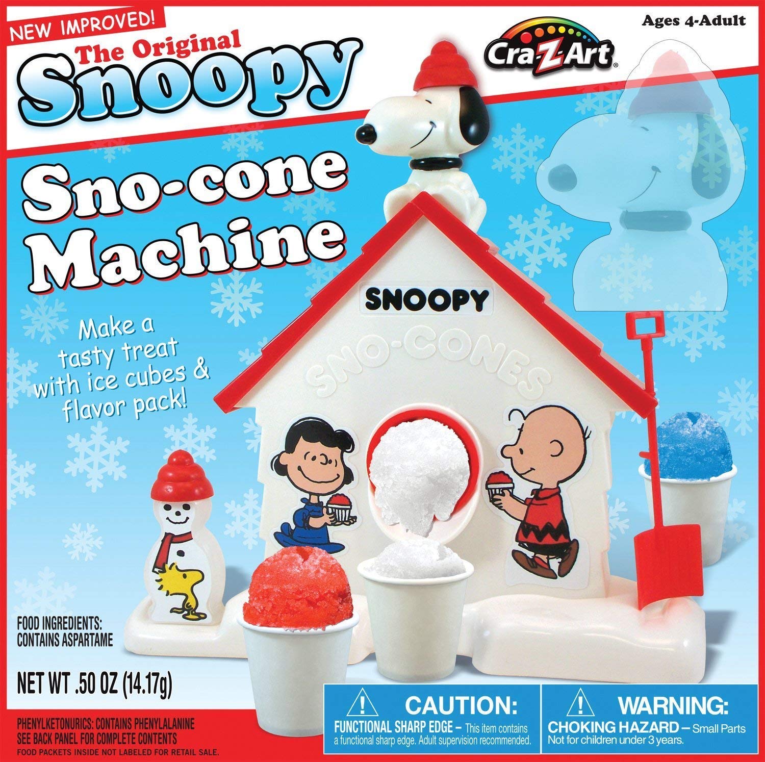 Snoopy Snow Cone Maker by Cra-Z-Art with included accessories