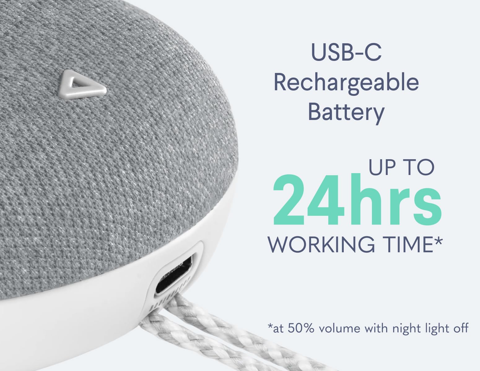 SNOOZ Go ultra portable palm sized design 3.8 inches