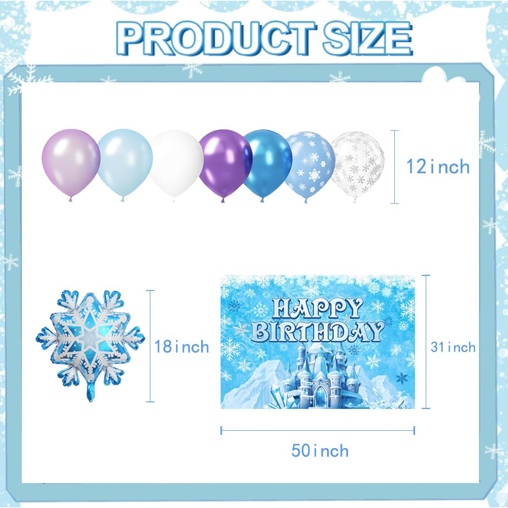 Frozen backdrop banner included in 73 piece set