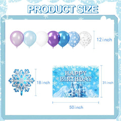 Frozen backdrop banner included in 73 piece set