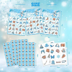 CheerChamp snowman christmas bingo game snowman themed cards