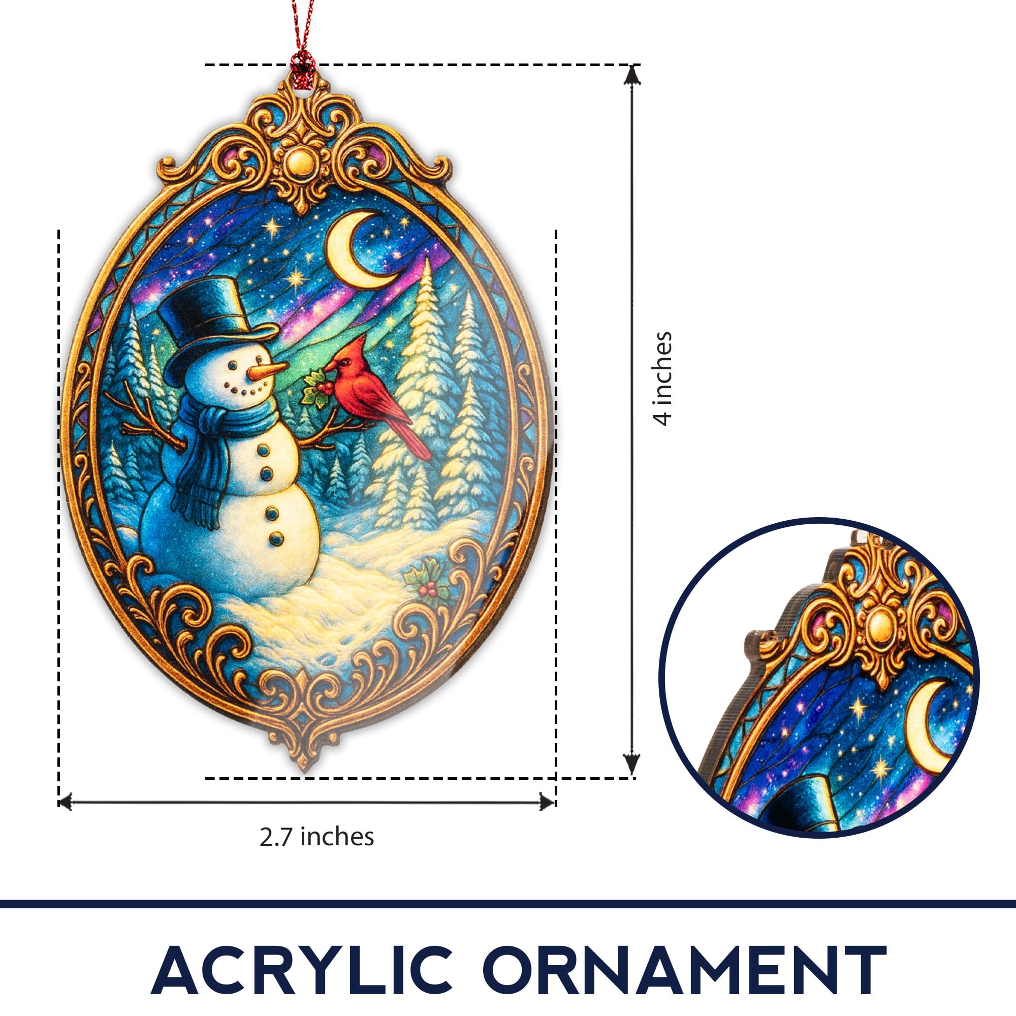 Snowman Ornament for Christmas Tree decorative display