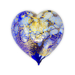 Murano glass heart handmade in Italy 3.5 x 3 inches