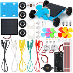 Sntieecr Electric Circuit Motor Kit solar panel and two motors components