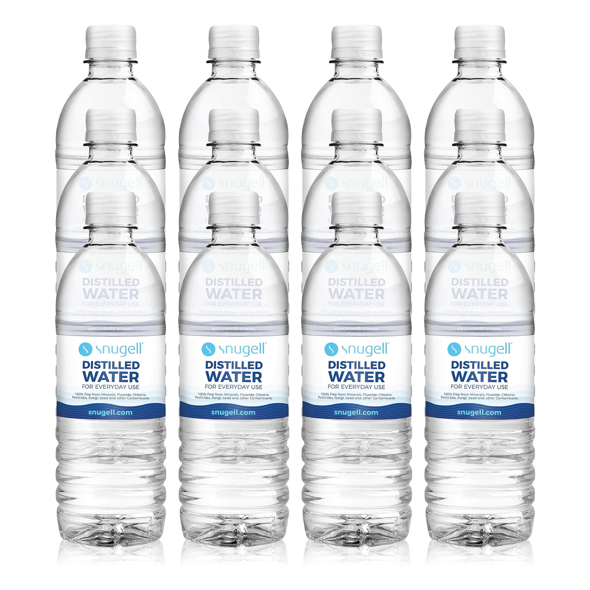 Snugell Bottled Distilled Water 12 pack 16.9 oz bottles
