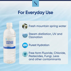 Snugell Bottled Distilled Water 16.9 oz bottle USA
