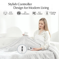 SNUGSUN blanket 62x84 light grey folded image