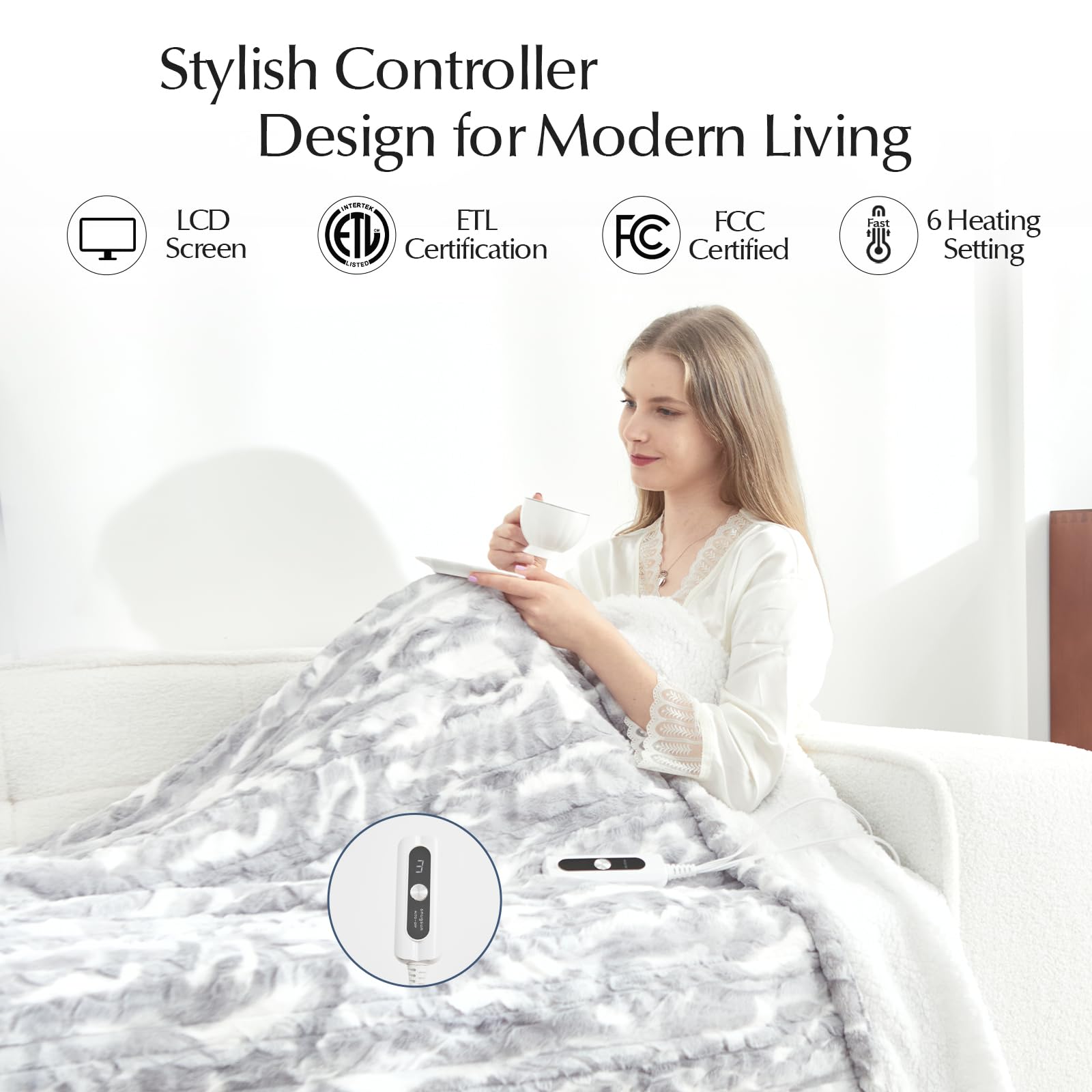 SNUGSUN heated blanket machine washable