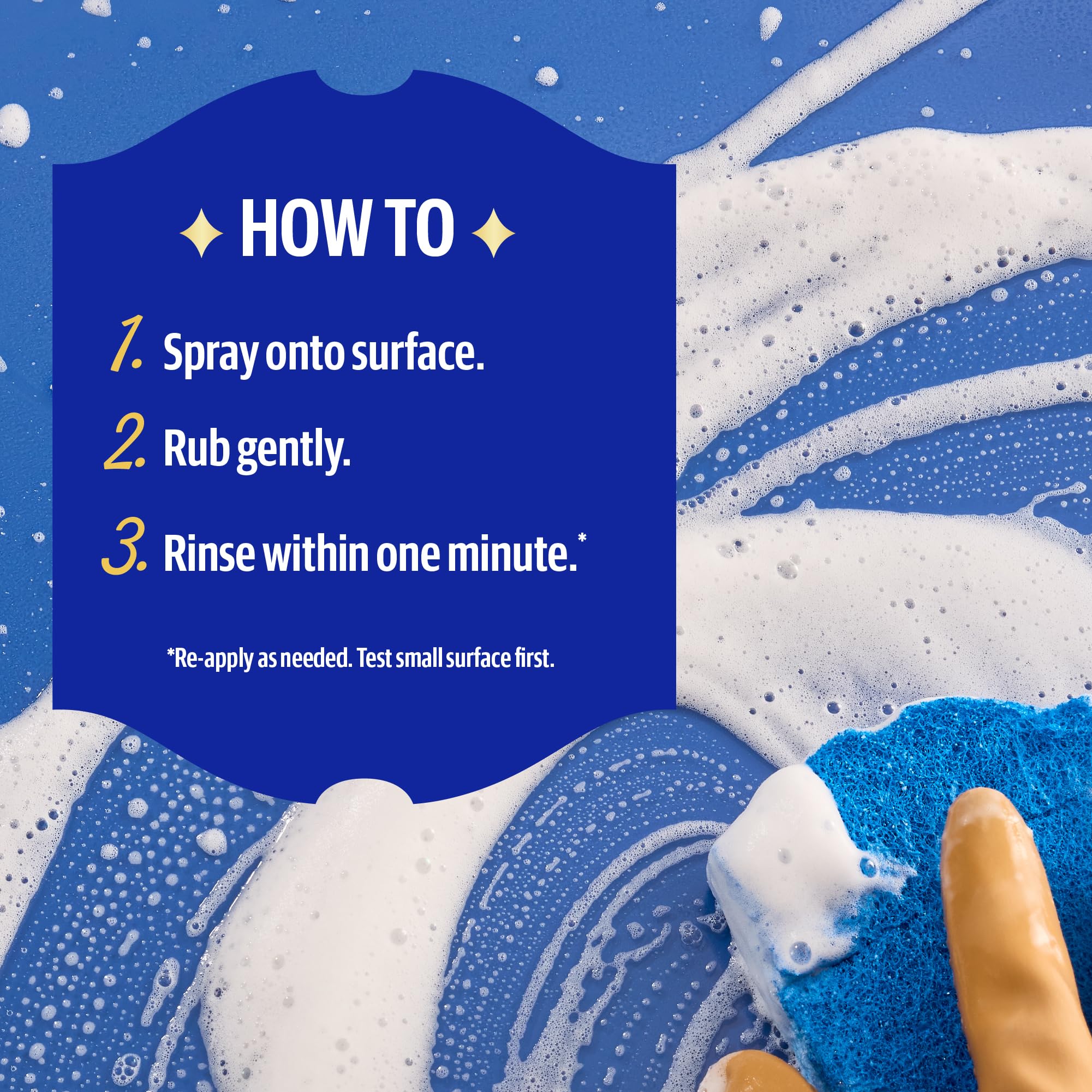 Soap scum remover for bathroom surfaces