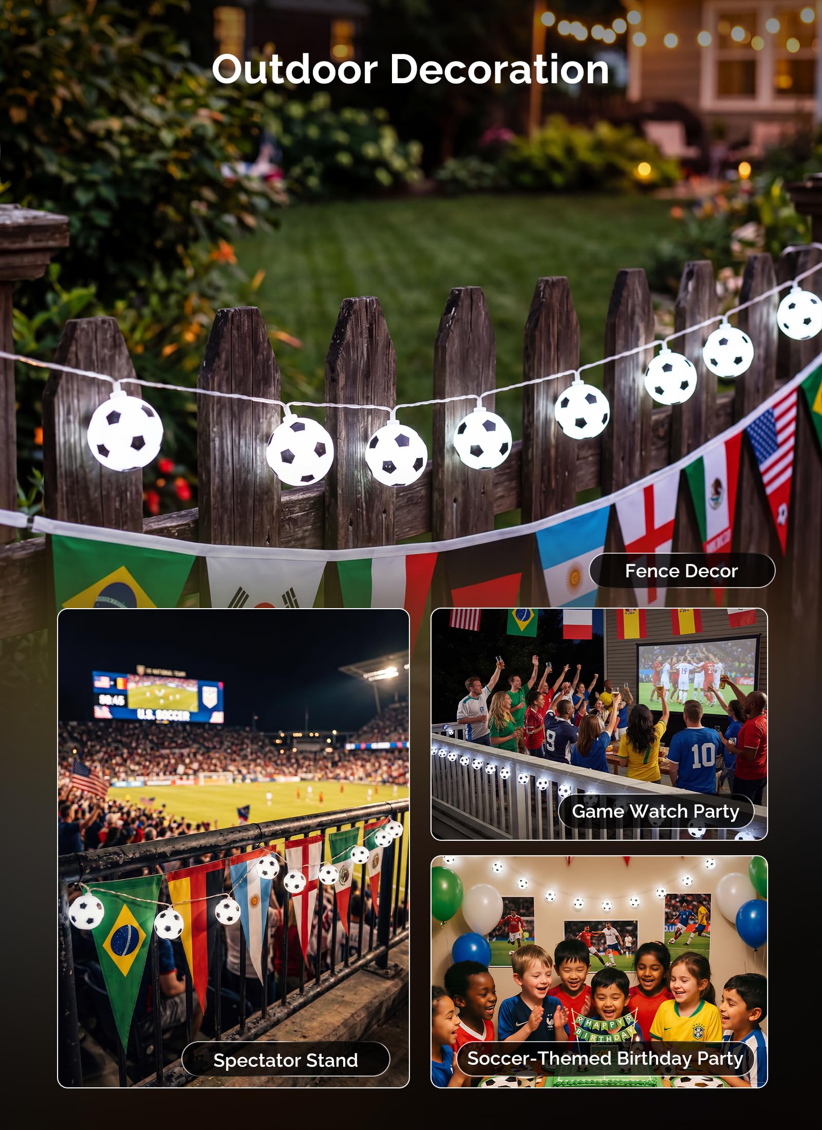 World Cup decorations themed soccer night light