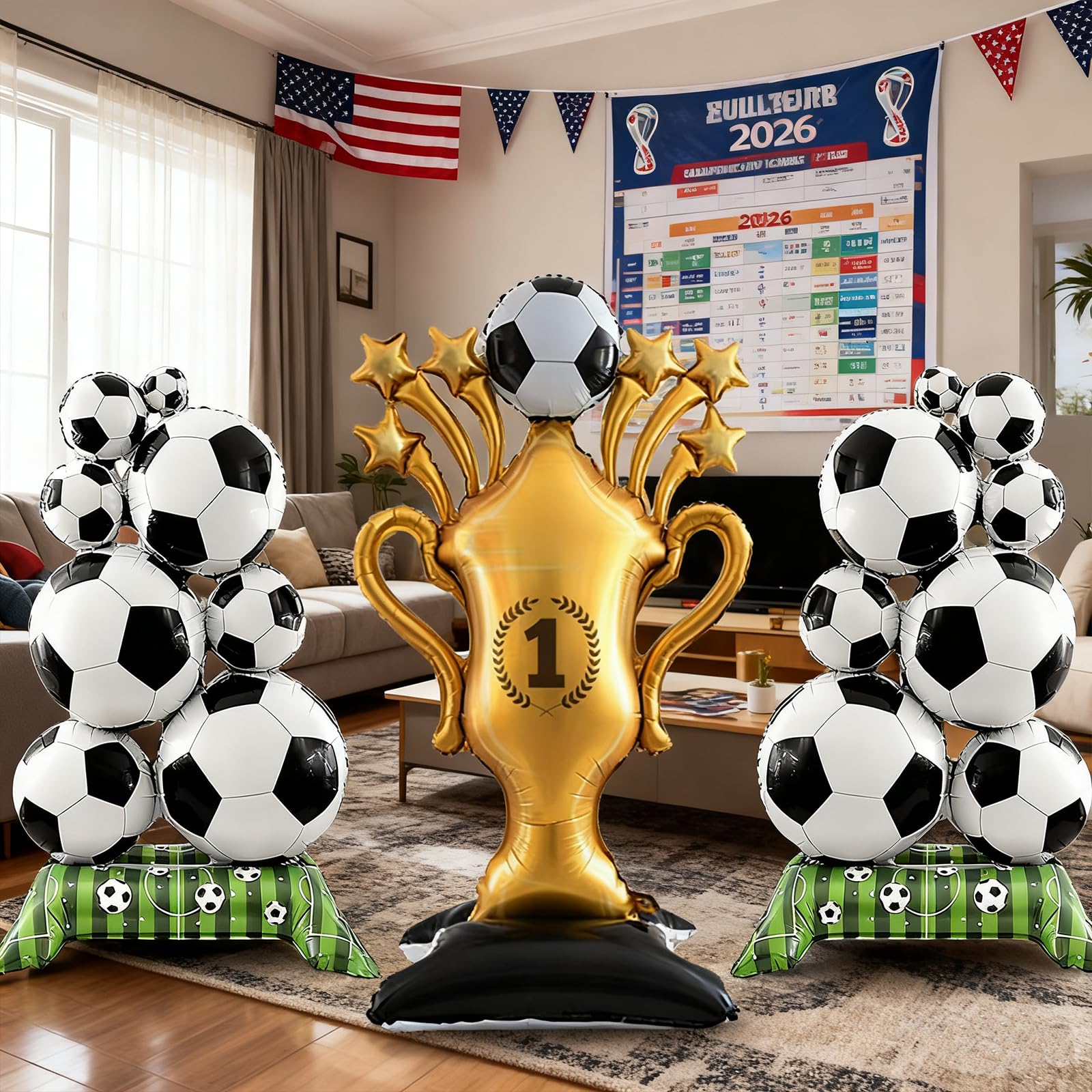 soccer theme party supplies kit