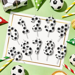 Soccer themed candles for boys and girls