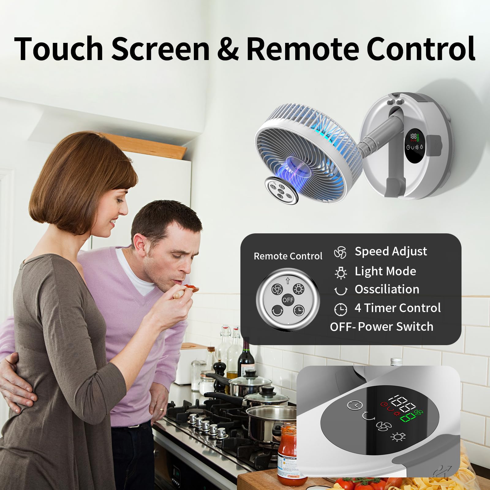 Visible digital display on Socool portable fan showing wind speed