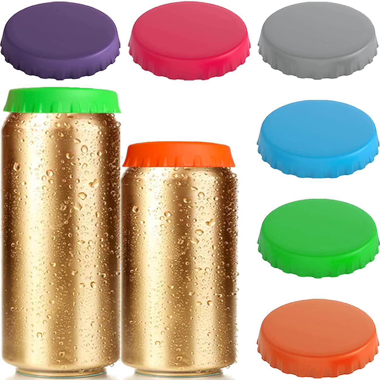 Fits standard cans with silicone lid and beverage