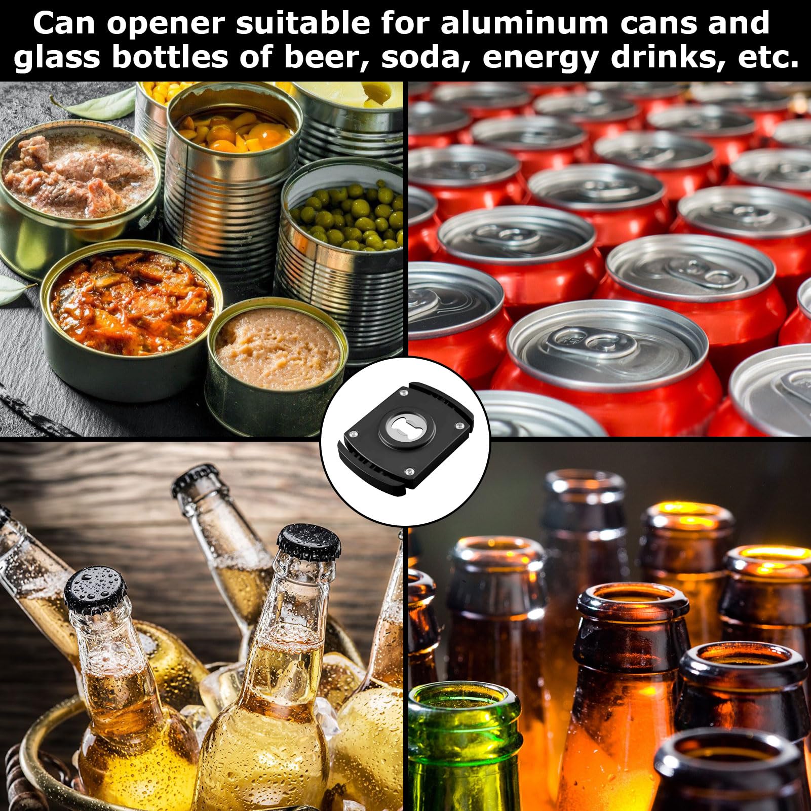 Soda Can Top Remover shown with beverage can in home bar setup