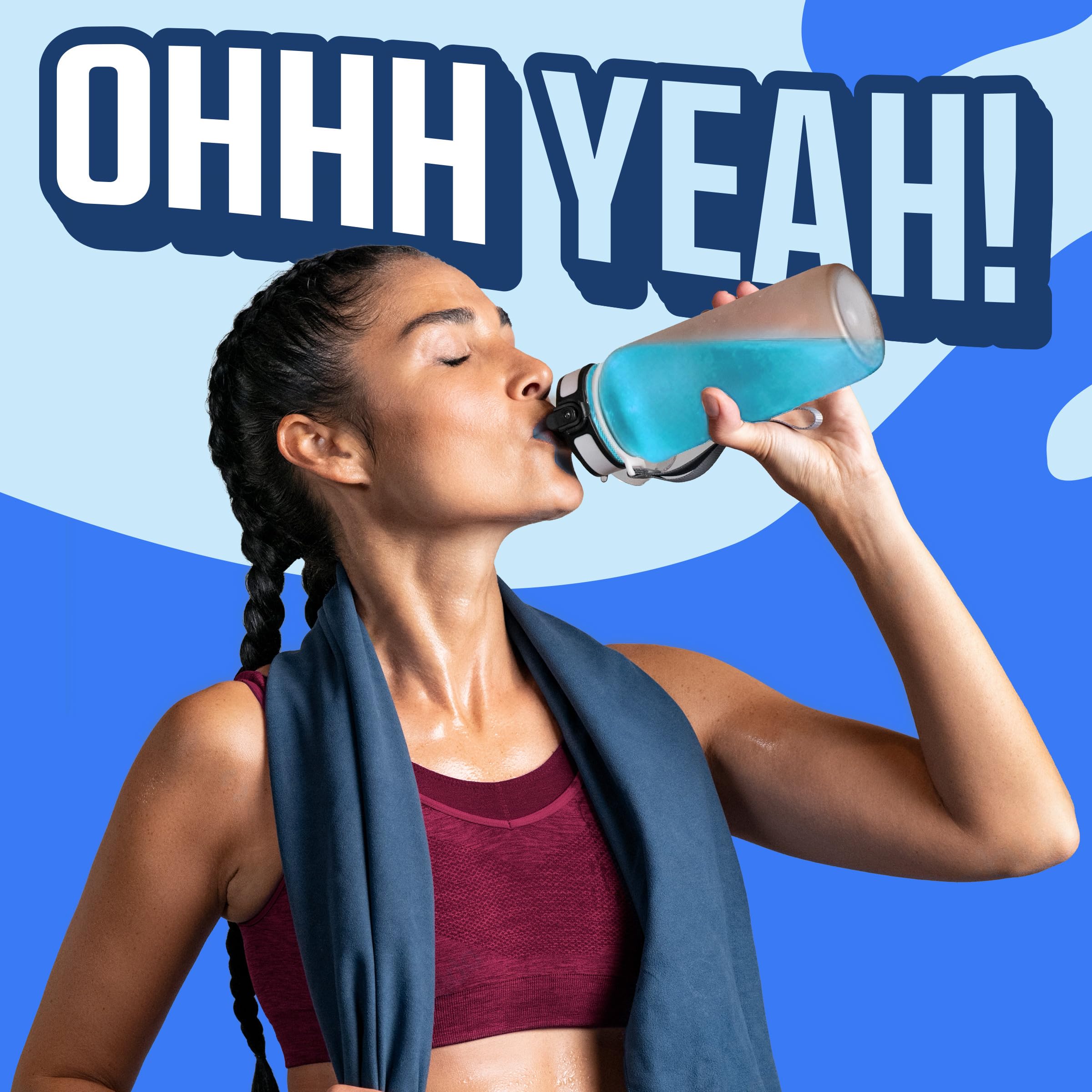 Blue raspberry lemonade flavor powder mix for hydration