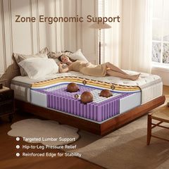 Sofelf Queen Mattress hybrid design coils memory foam